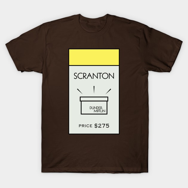 Scranton Property Card T-Shirt by huckblade